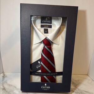 Stafford White Dress Shirt Classic Formal Wear